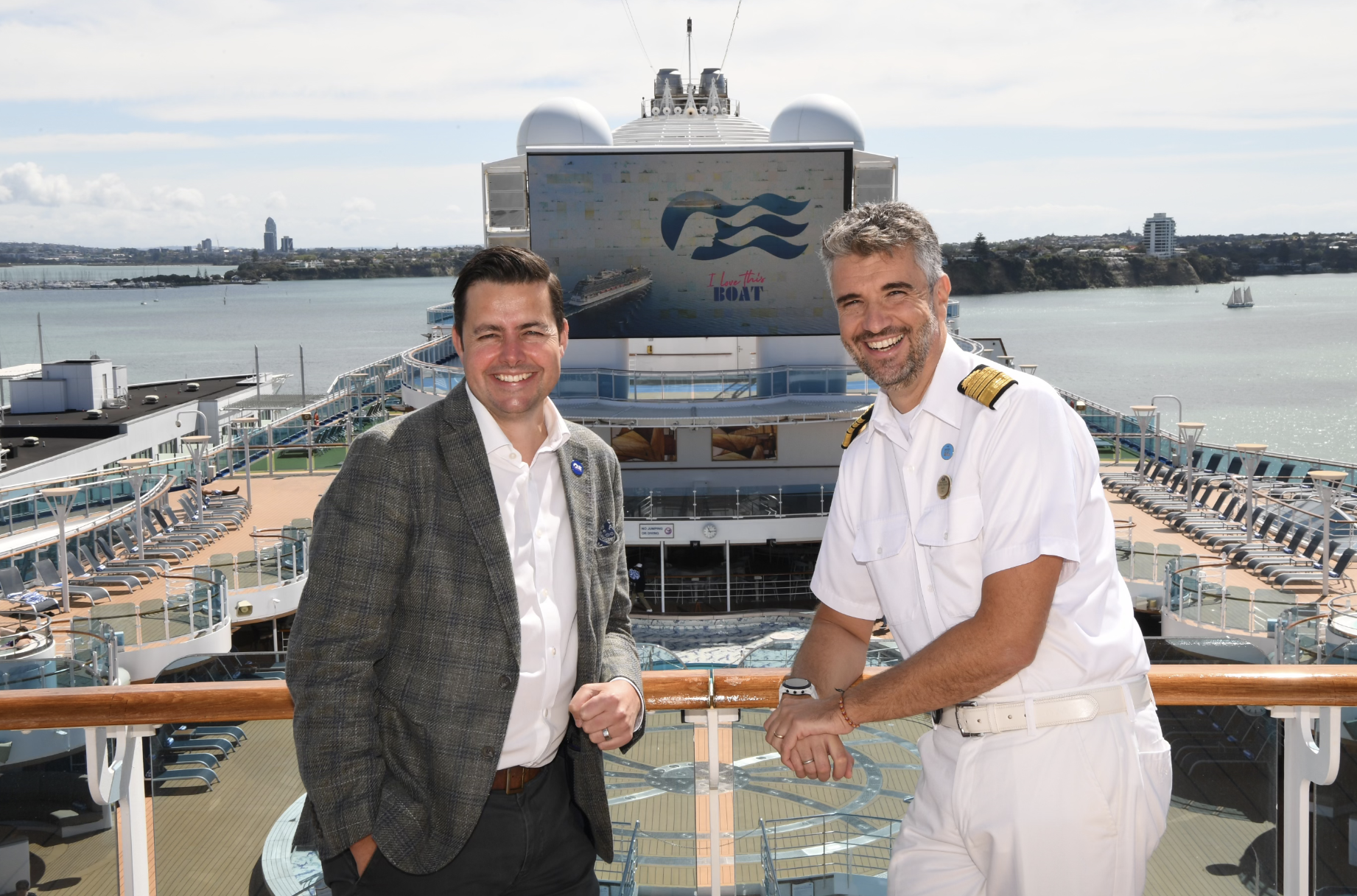 Stuart Allison with Captain Andrea Spinardi master of Royal Princess.